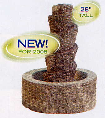 buy Aquascape - Carved Natural Stone Spiral Self Contained Fountain Water Feature